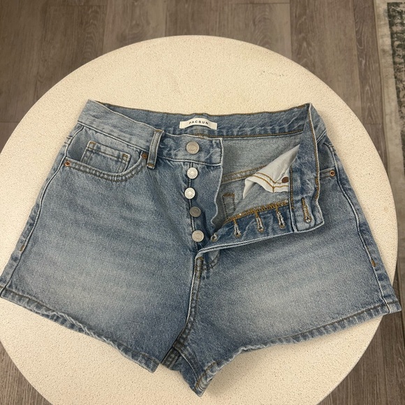 PacSun Light Blue High-Rise Denim Shorts - Picture 2 of 5